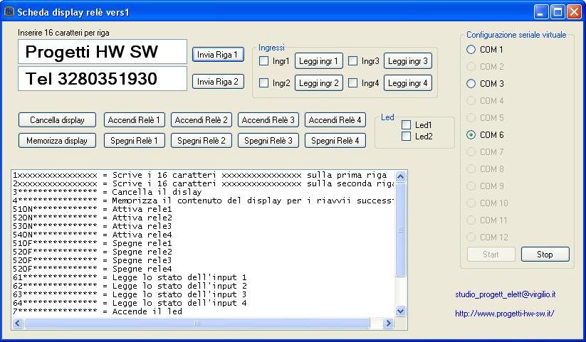 programma con sorgenti per Display USB